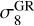 $\sigma _8^{{\rm{GR}}}$