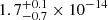 $ 1.7^{+0.1}_{-0.7} \times 10^{-14} $