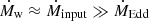 $ \dot{M}_{\mathrm{w}}\approx \dot{M}_{\mathrm{input}}\gg \dot{M}_{\mathrm{Edd}} $