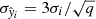 $ \sigma_{\hat{\mathit{y}}_i}=3\sigma_i/\sqrt{q} $