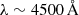$ \lambda\sim4500\,\AA $