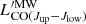 $ L_{\mathrm{CO}(J_{\mathrm{up}} - J_{\mathrm{low}})}^{{\prime}\mathrm{MW}} $