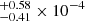 $ _{-0.41}^{+0.58}\times10^{-4} $