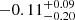 $ -0.11_{-0.20}^{+0.09} $