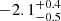 $ -2.1_{-0.5}^{+0.4} $
