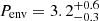 $ P_{\mathrm{env}} = 3.2_{-0.3}^{+0.6} $