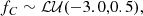 $$ \begin{aligned} f_{C}&\sim \mathcal{L} \mathcal{U} (-3.0,0.5), \end{aligned} $$