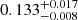 $ 0.133^{+0.017}_{-0.008} $