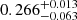 $ 0.266^{+0.013}_{-0.063} $