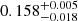 $ 0.158^{+0.005}_{-0.018} $