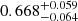 $ 0.668^{+0.059}_{-0.064} $