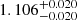 $ 1.106^{+0.020}_{-0.020} $