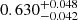 $ 0.630^{+0.048}_{-0.042} $