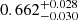 $ 0.662^{+0.028}_{-0.030} $