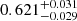 $ 0.621^{+0.031}_{-0.029} $