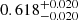 $ 0.618^{+0.020}_{-0.020} $