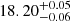 $ 18.20^{+0.05}_{-0.06} $