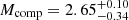 $ M_{\mathrm{comp}} = 2.65^{+0.10}_{-0.34} $