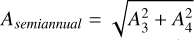 $\[A_{semiannual}=\sqrt{A_3^2+A_4^2}\]$