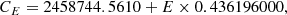 $$ \begin{aligned} C_E = 2458744.5610 + E \times 0.436196000, \end{aligned} $$