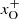 $ x_{\mathrm{O}}^{+} $
