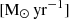 $ [\mathrm{M}_{\odot}\,\mathrm{yr}^{-1}] $