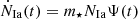 $ \dot{N}_{\mathrm{Ia}}(t) = m_\star N_{\mathrm{Ia}}\Psi(t) $