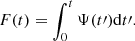 $$ \begin{aligned} F(t) = \int _0^{t}\Psi (t\prime )\mathrm{d}t\prime . \end{aligned} $$