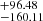 $ ^{+96.48}_{-160.11} $
