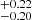$ ^{+0.22}_{- 0.20} $