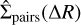 ${\hat \Sigma _{{\rm{pairs}}}}(\Delta R)$