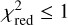 $\chi _{{\rm{red}}}^2 \le 1$