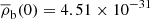 $ \overline{\rho}_{\mathrm{b}}(0) = 4.51\times10^{-31} $