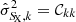 $ \hat{\sigma}_{{S\!}_{\mathrm{X}},k}^2 = \mathcal{C}_{kk} $