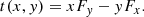 $$ \begin{aligned} {t(x,y)} = xF_y - y F_x . \end{aligned} $$