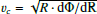 $ v_c=\sqrt{R\cdot \rm{d}\Phi/\text{ d}R} $