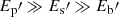 $$ \begin{aligned} E_\mathrm{p} \prime \gg E_\mathrm{s} \prime \gg E_\mathrm{b} \prime \end{aligned} $$