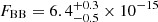$ F_{\mathrm{BB}} = 6.4_{-0.5}^{+0.3}\times 10^{-15} $