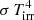 $ \sigma\,T_{\mathrm{irr}}^{4} $