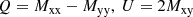 $$ \begin{aligned} Q = M_{\rm xx} - M_{\rm yy},\ U = 2M_{\rm xy} \end{aligned} $$