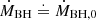 $ \dot{M}_{\mathrm{BH}} \doteq \dot{M}_{\mathrm{BH,0}} $