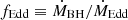 $ f_{\mathrm{Edd}}\equiv \dot{M}_{\mathrm{BH}}/\dot{M}_{\mathrm{Edd}} $