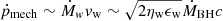 $ \dot{p}_{\mathrm{mech}} \sim \dot{M}_{w} v_{\mathrm{w}} \sim \sqrt{2\eta_{\mathrm{w}} \epsilon_{\mathrm{w}}} \dot{M}_{\mathrm{BH}} c $