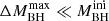 $ \Delta M_{\mathrm{BH}}^{\mathrm{max}} \ll M_{\mathrm{BH}}^{\mathrm{ini}} $