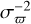 $\sigma _\varpi ^{ - 2}$