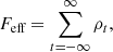 $$ \begin{aligned} F_\text{eff} = \sum _{t=-\infty }^\infty \rho _t, \end{aligned} $$