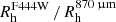 $ R_{\mathrm{h}}^{\mathrm{F444W}}\,/\,R_{\mathrm{h}}^{870\,{\upmu}\mathrm{m}}\, $