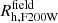 $ R_{\mathrm{h,F200W}}^{\mathrm{field}} $