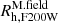 $ R_{\mathrm{h,F200W}}^{\mathrm{M. field}} $