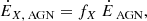 $$ \begin{aligned} \dot{E}_{X,\text{ AGN}} = f_X \ \dot{E}_{\text{ AGN}}, \end{aligned} $$